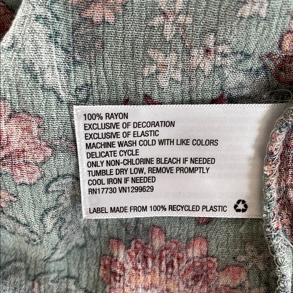 Knox Rose Floral Crinkle Long Sleeve Peasant Boho Tassel Midi Dress Woman’s: M - Picture 5 of 8